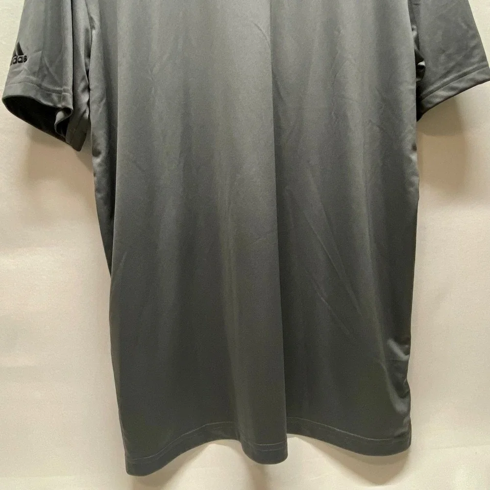 Adidas Polo Shirt Men's XL‎ Gray Short Sleeve Logo Performance Golf Top GUC